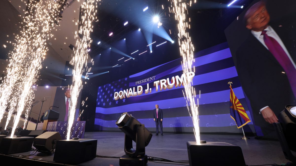 Donald Trump Speaks At TPUSA Event In Phoenix