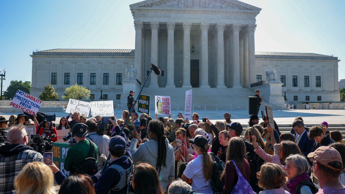 Rally Held As Supreme Court Hears Arguments For Monsanto v. Durnell