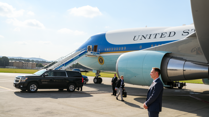 Trump flies partway home from Turkey in an old Air Force One