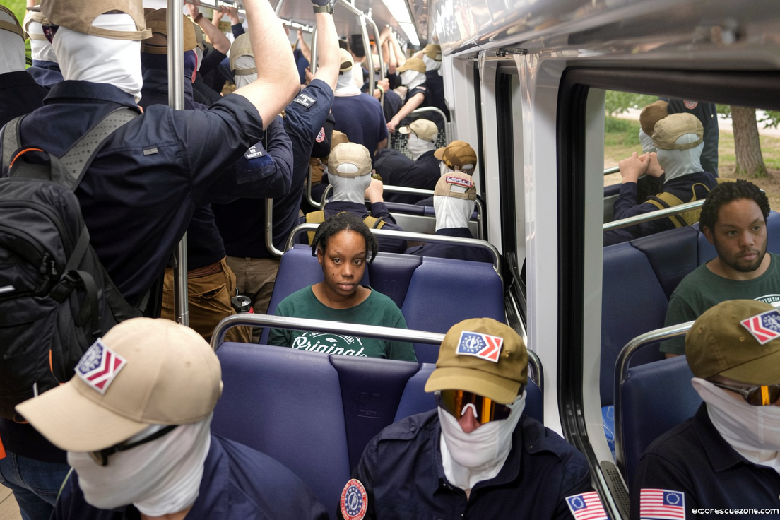 With the white nationalist group Patriot Front, what you see is not what you get