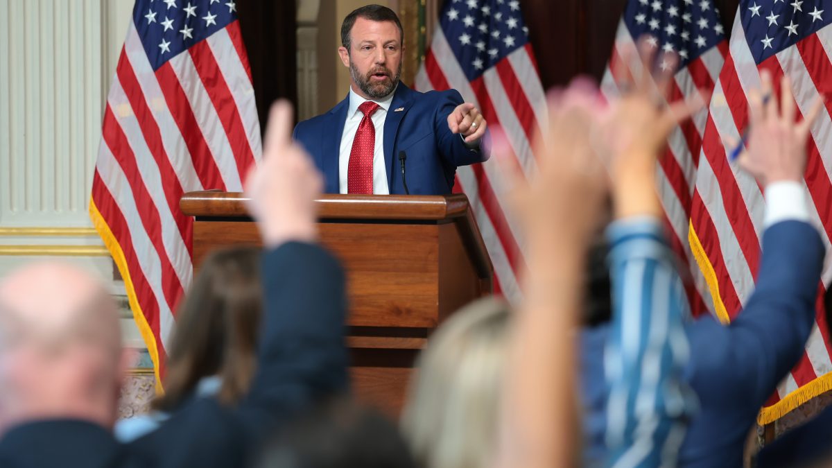 Homeland Security Secretary Markwayne Mullin Discuses Trump Administration's Efforts To Secure Elections