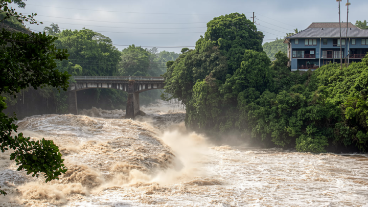 Lala is again a tropical storm, sending drenching rain and winds across Hawaii