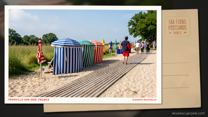 Greetings from Trouville-sur-Mer, a beach town little changed since Monet painted it