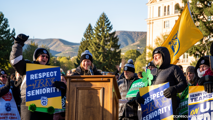 Striking hospital employees sound alarm over workplace violence