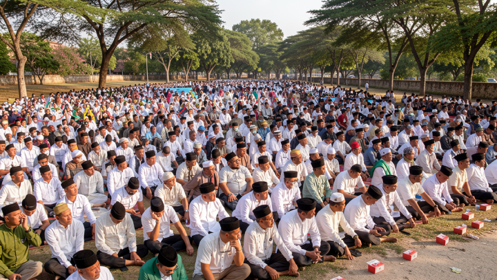 Indonesians brave choking smoke to pray for rain as country battles wildfires