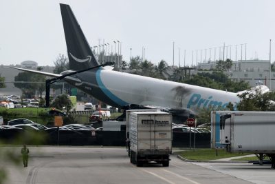 ‘Multiple patients’ after Amazon cargo plane crashes at Miami airport