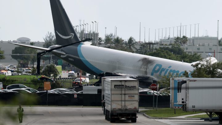 ‘Multiple patients’ after Amazon cargo plane crashes at Miami airport